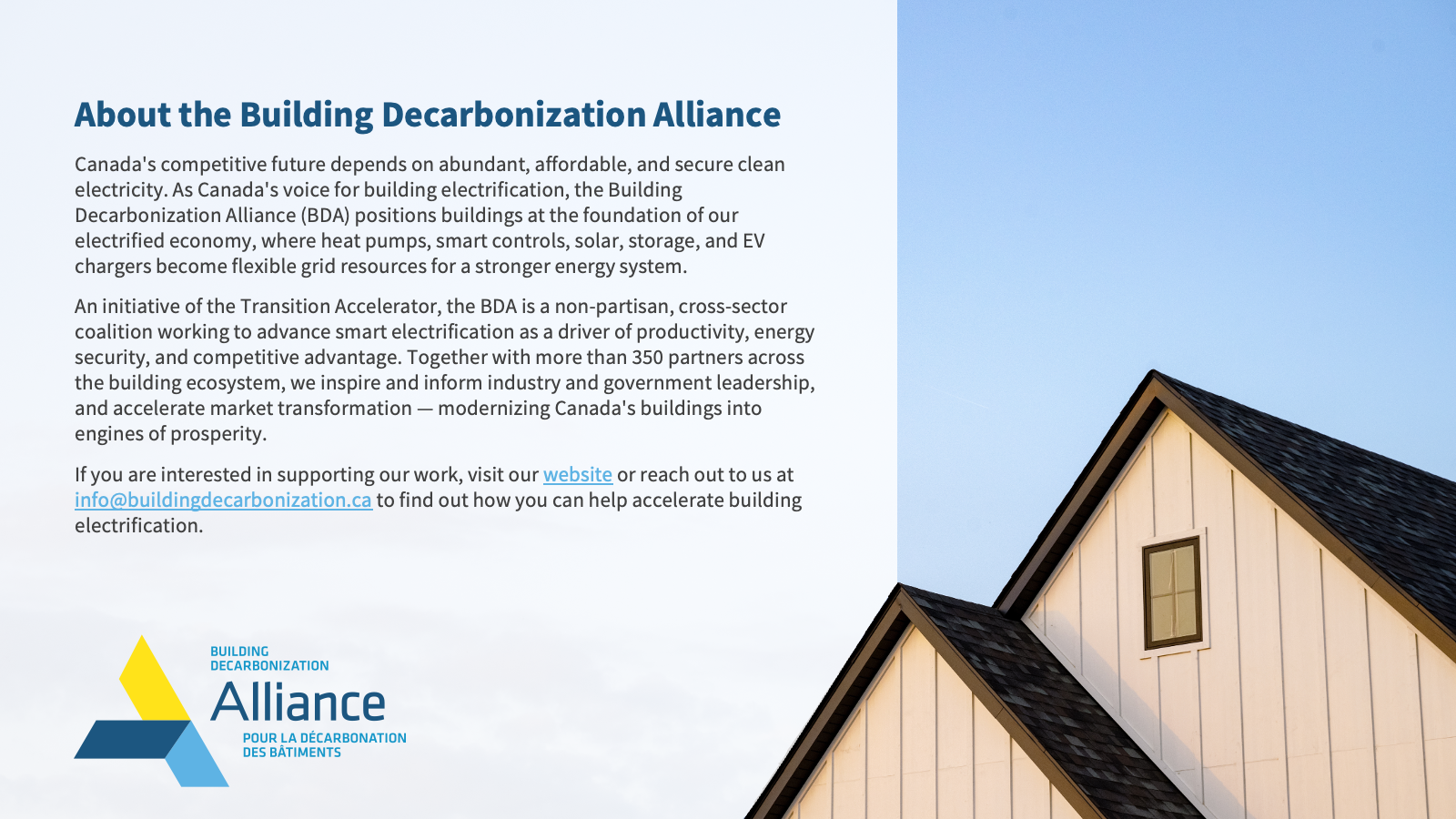 About the Building Decarbonization Alliance 